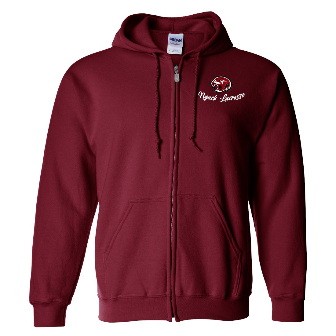 Nyack HS Lacrosse Heavy Blend Full Zip Hoodie