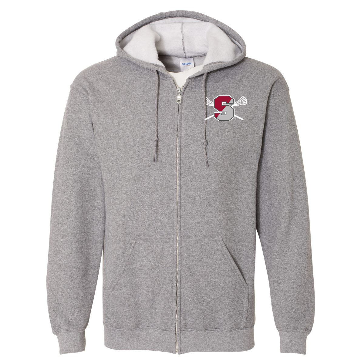 Spaulding HS Lacrosse Heavy Blend Full Zip Hoodie