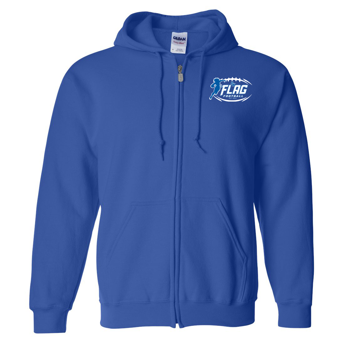 Port Washington Flag Football Heavy Blend Full Zip Hoodie