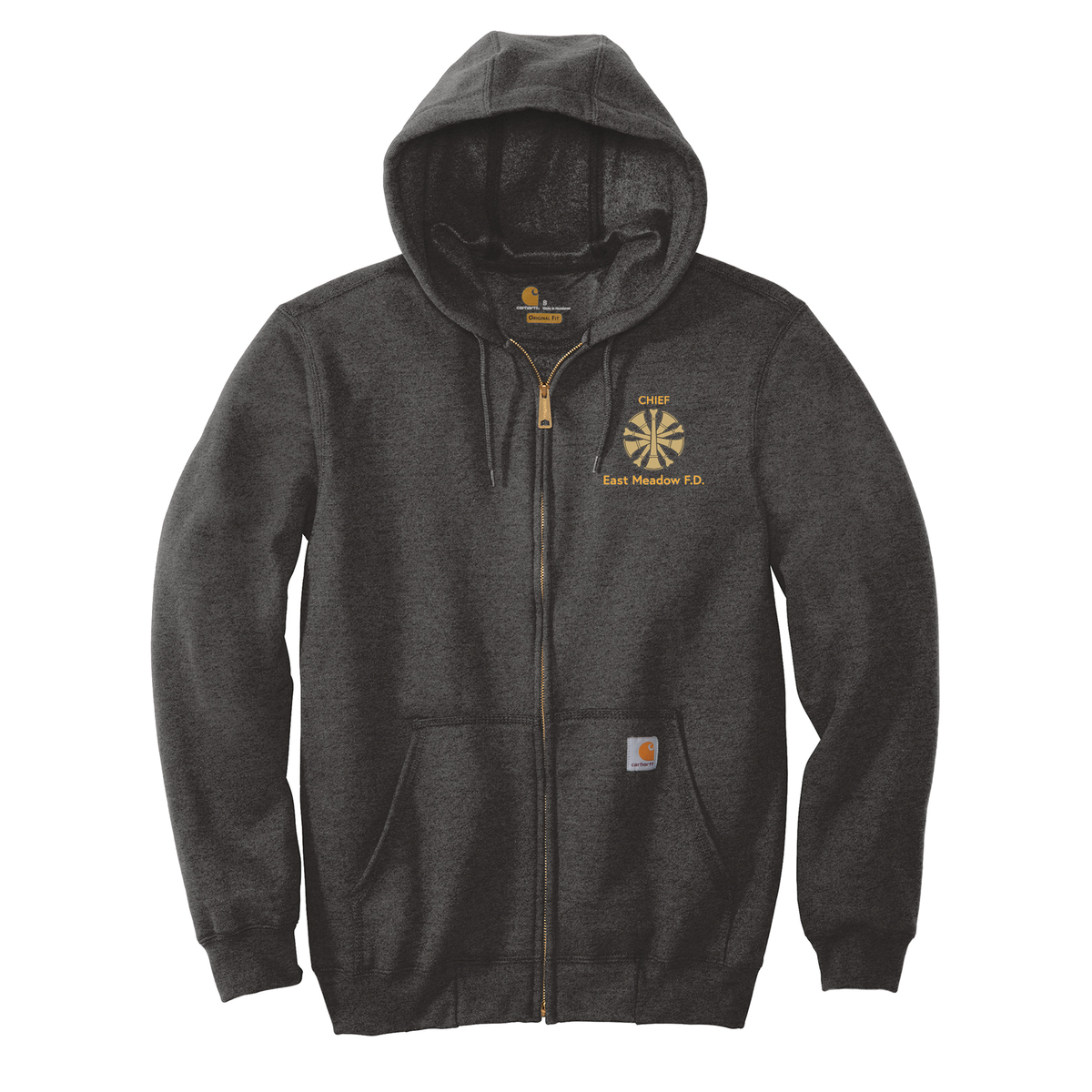 East Meadow Fire Department Carhartt Midweight Hooded Zip-Front Sweatshirt