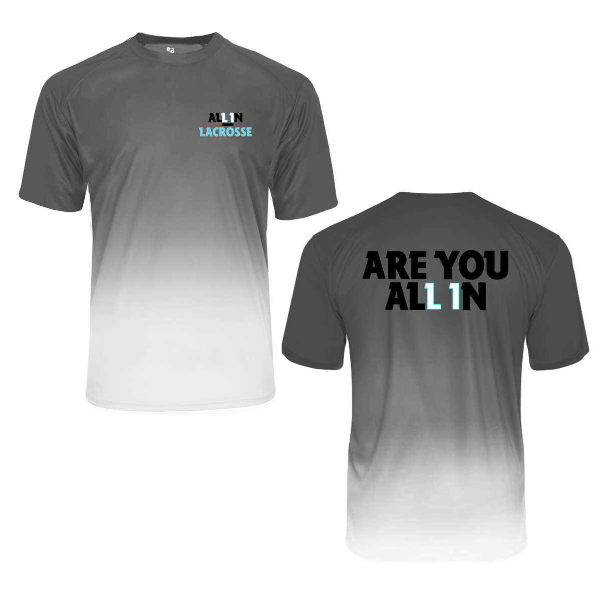 All In Lacrosse Reverse Ombre Tee