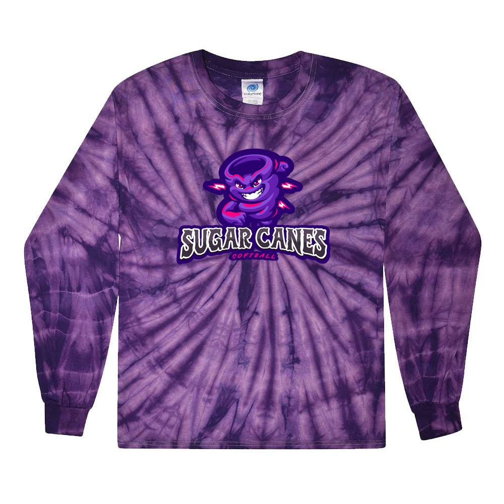 Sugar Canes Softball Tie-Dyed Long Sleeve T-Shirt