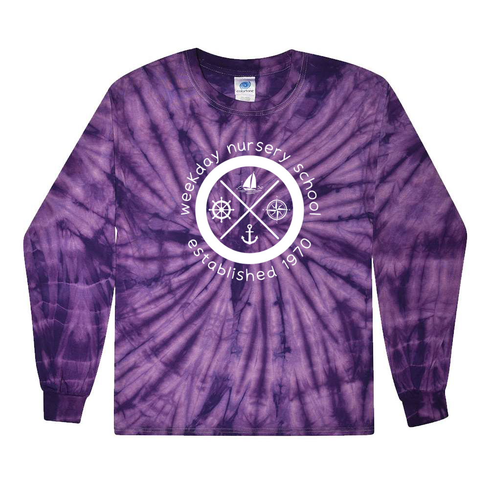 Weekday Nursery School Tie-Dyed Long Sleeve T-Shirt