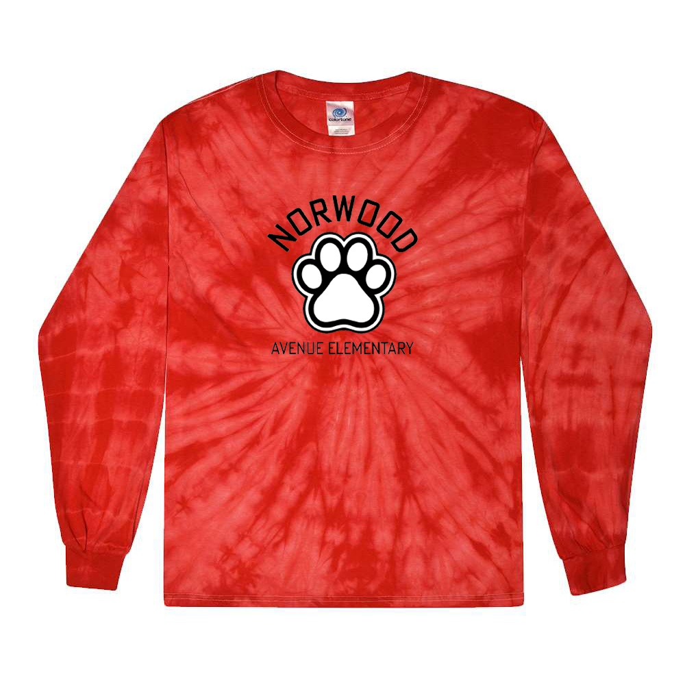 Norwood Ave. Elementary School Tie-Dyed Long Sleeve T-Shirt