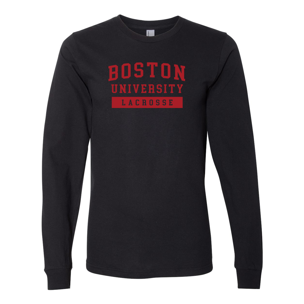 Boston University Lacrosse Fine Jersey Long Sleeve Tee