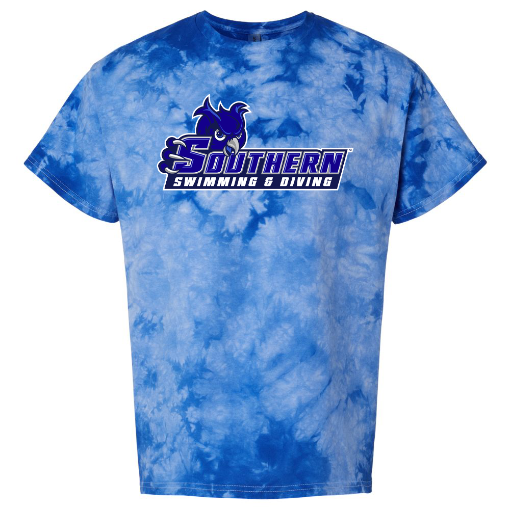 SCSU Swim and Dive Crystal Tie-Dyed T-Shirt