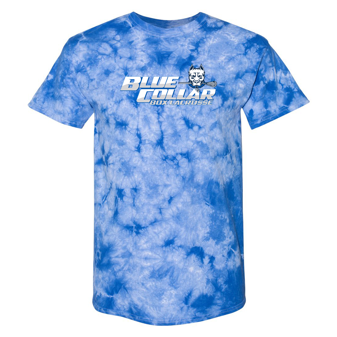 Blue Collar Box Lacrosse Crystal Tie-Dyed T-Shirt