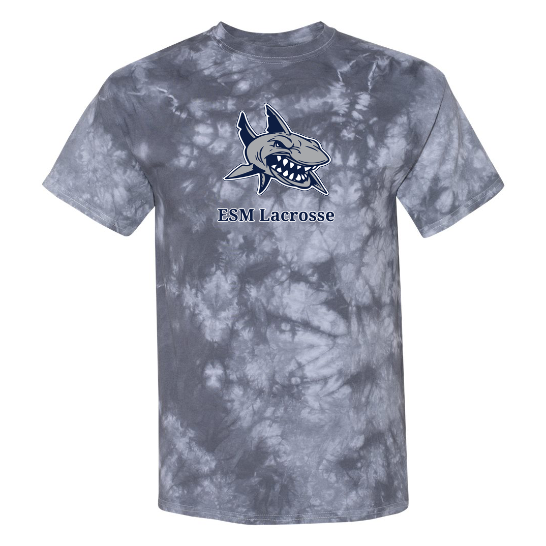 ESM Sharks Lacrosse Crystal Tie-Dyed T-Shirt