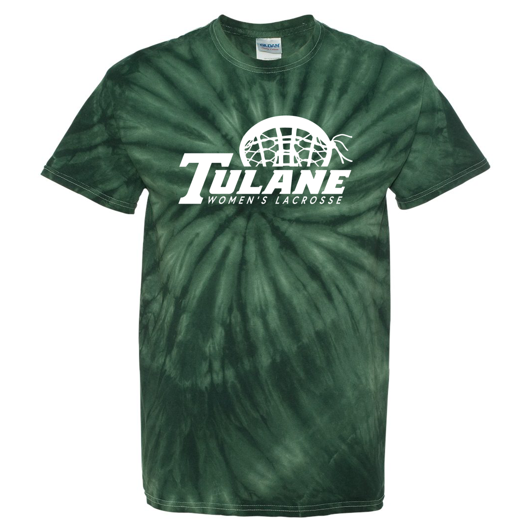 Tulane Women's Lacrosse Tie-Dye Pinwheel T-Shirt