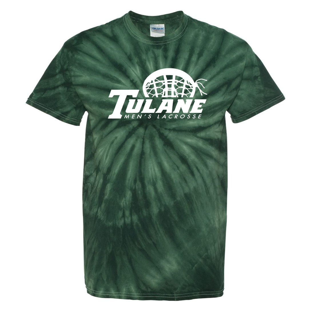 Tulane Mens Club Lacrosse Tie-Dye Pinwheel T-Shirt