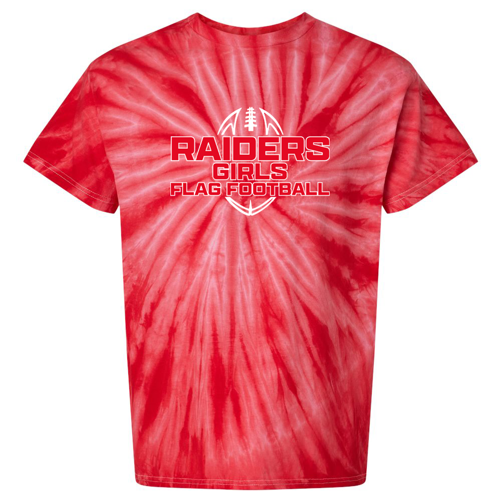 PM Raiders Flag Football Tie-Dye Pinwheel T-Shirt