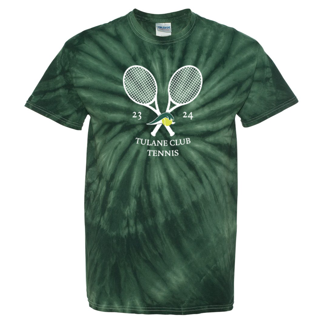 Tulane Club Tennis Tie-Dye Pinwheel T-Shirt