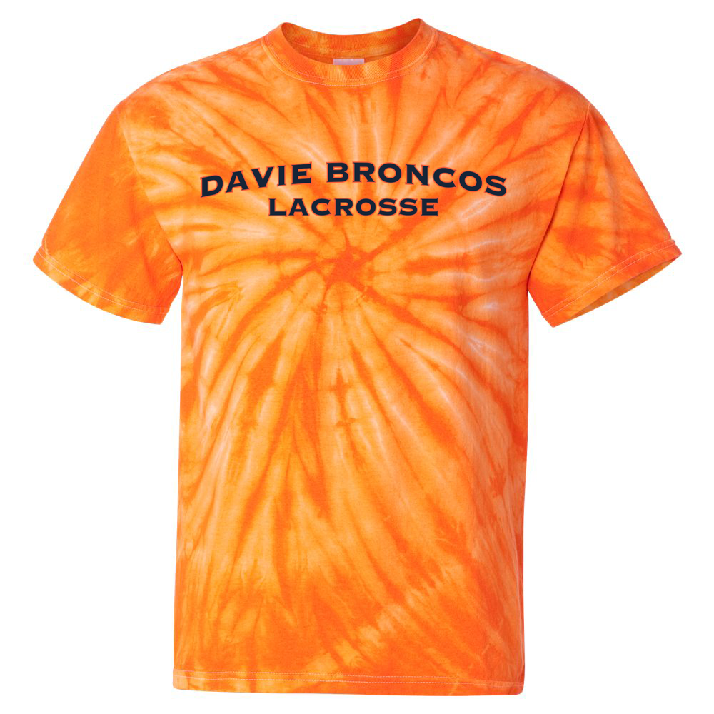 Davie Broncos Lacrosse Tie-Dye Pinwheel T-Shirt