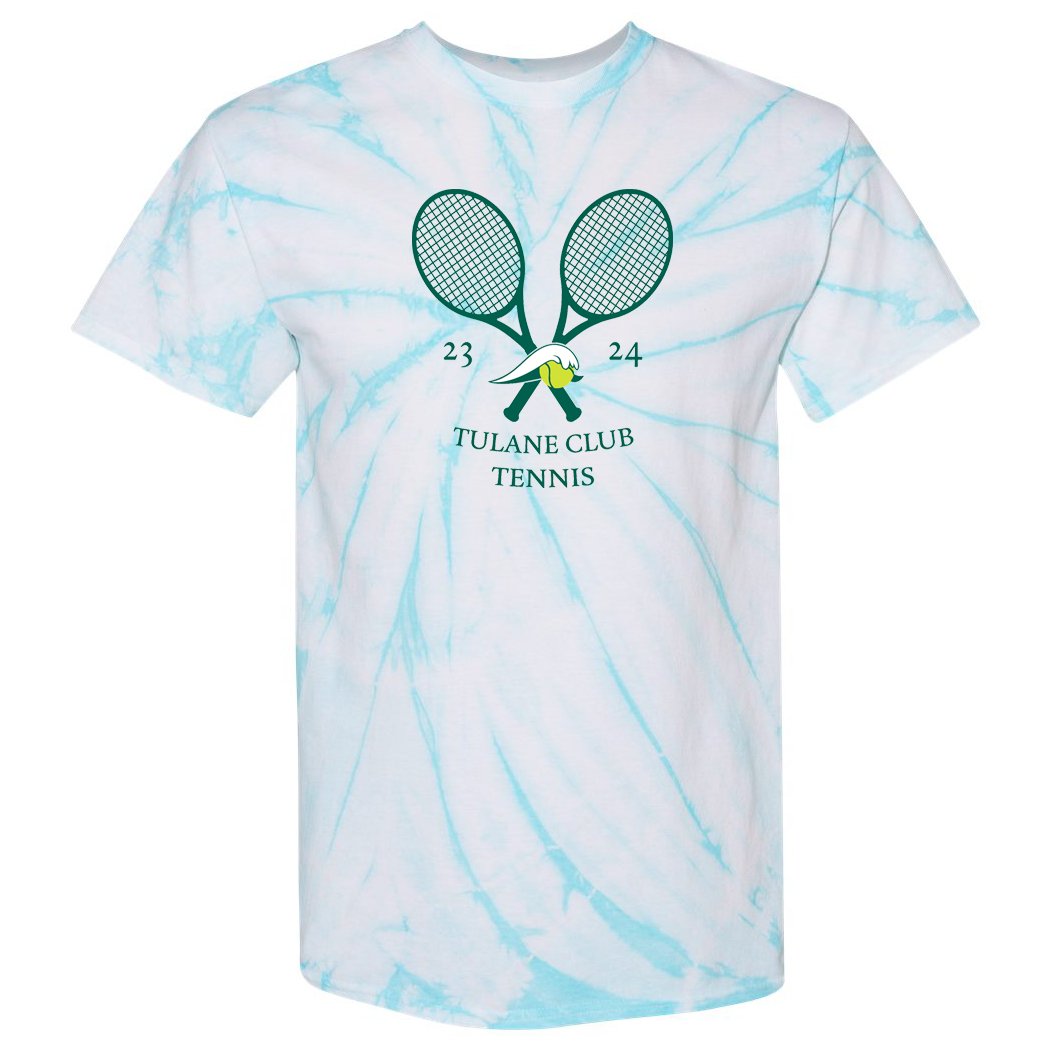 Tulane Club Tennis Tie-Dye Pinwheel T-Shirt