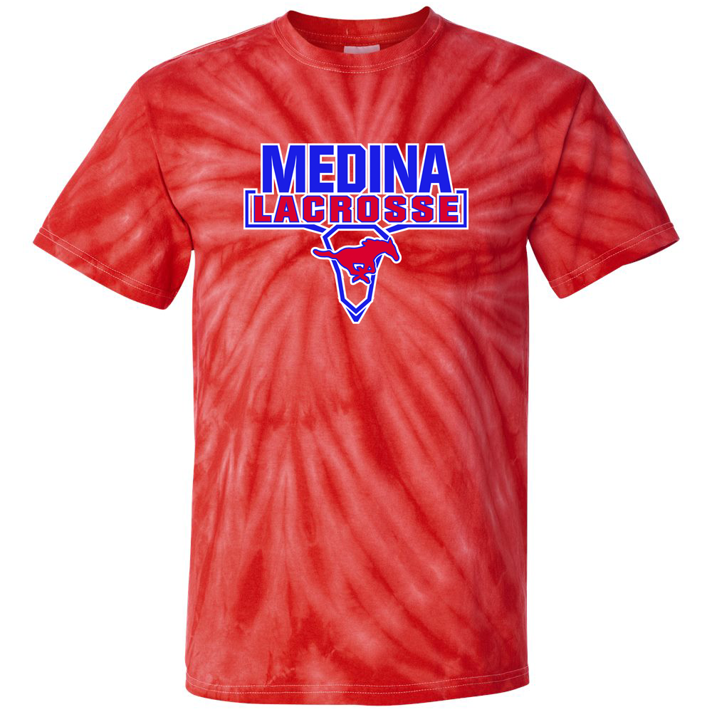 Medina Mustangs Lacrosse Tie-Dye Pinwheel T-Shirt