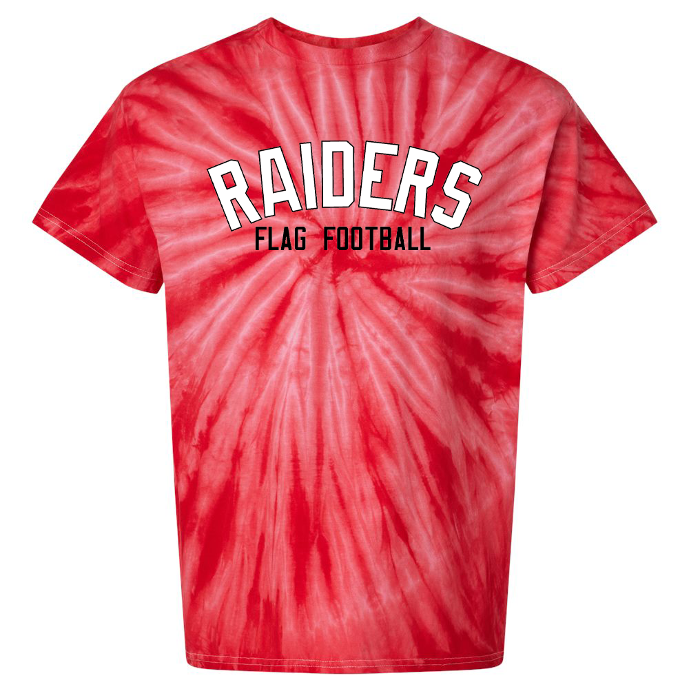 PM Raiders Flag Football Tie-Dye Pinwheel T-Shirt