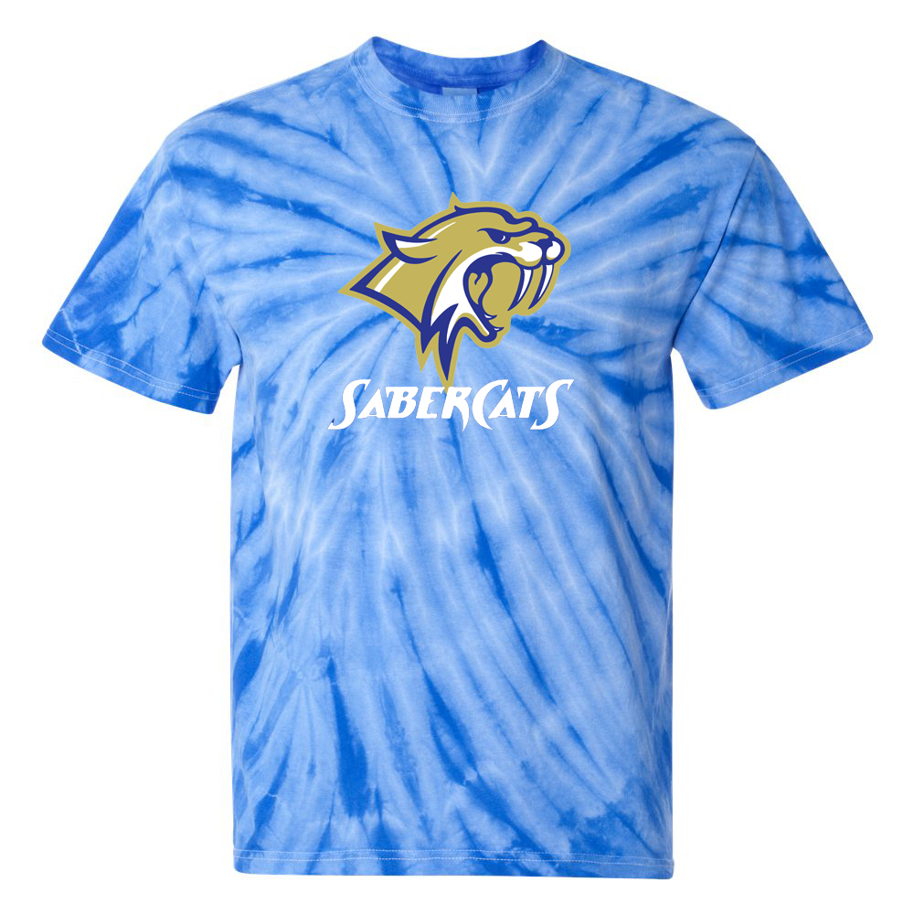 Waterford Sabercats Football Tie-Dye Pinwheel T-Shirt