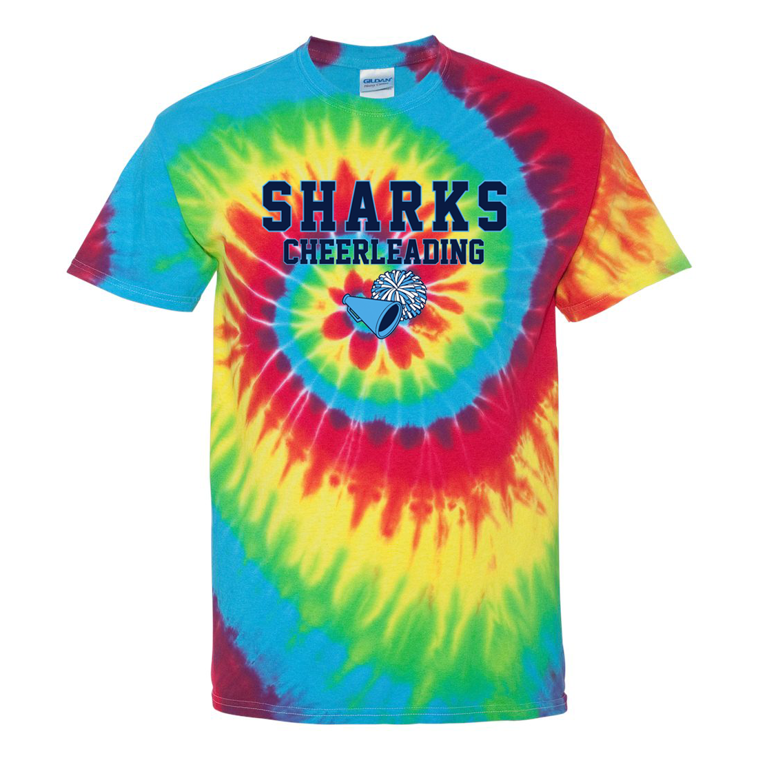 Sharks Cheerleading Tide Tie-Dyed T-Shirt