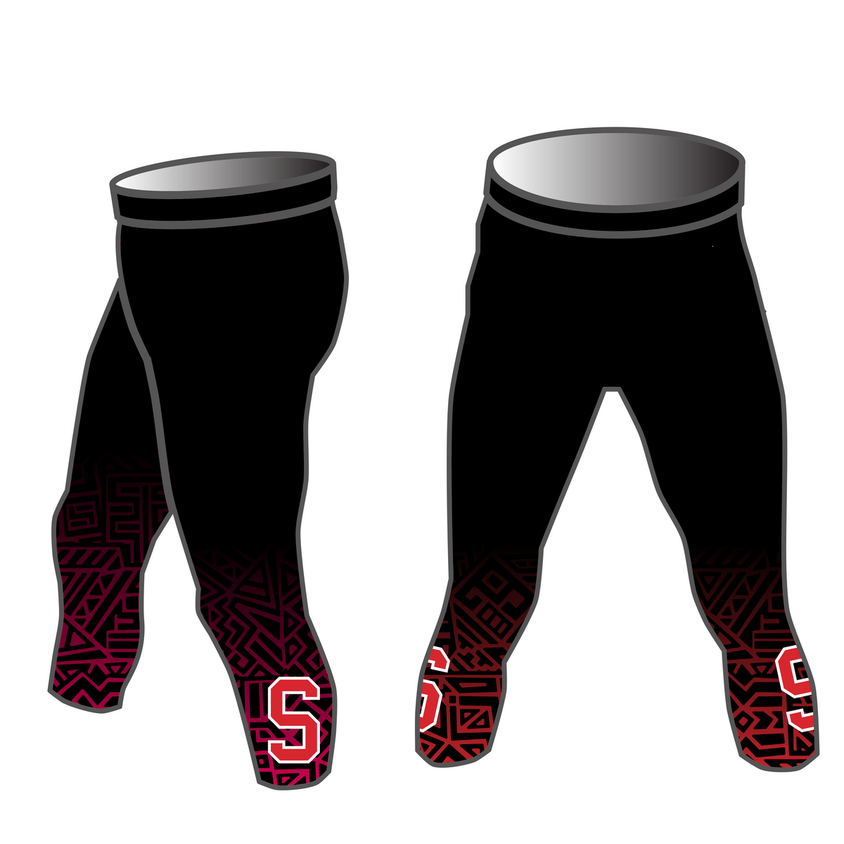 Syosset Braves-Wrestling Sublimated 3/4 Compression Pants