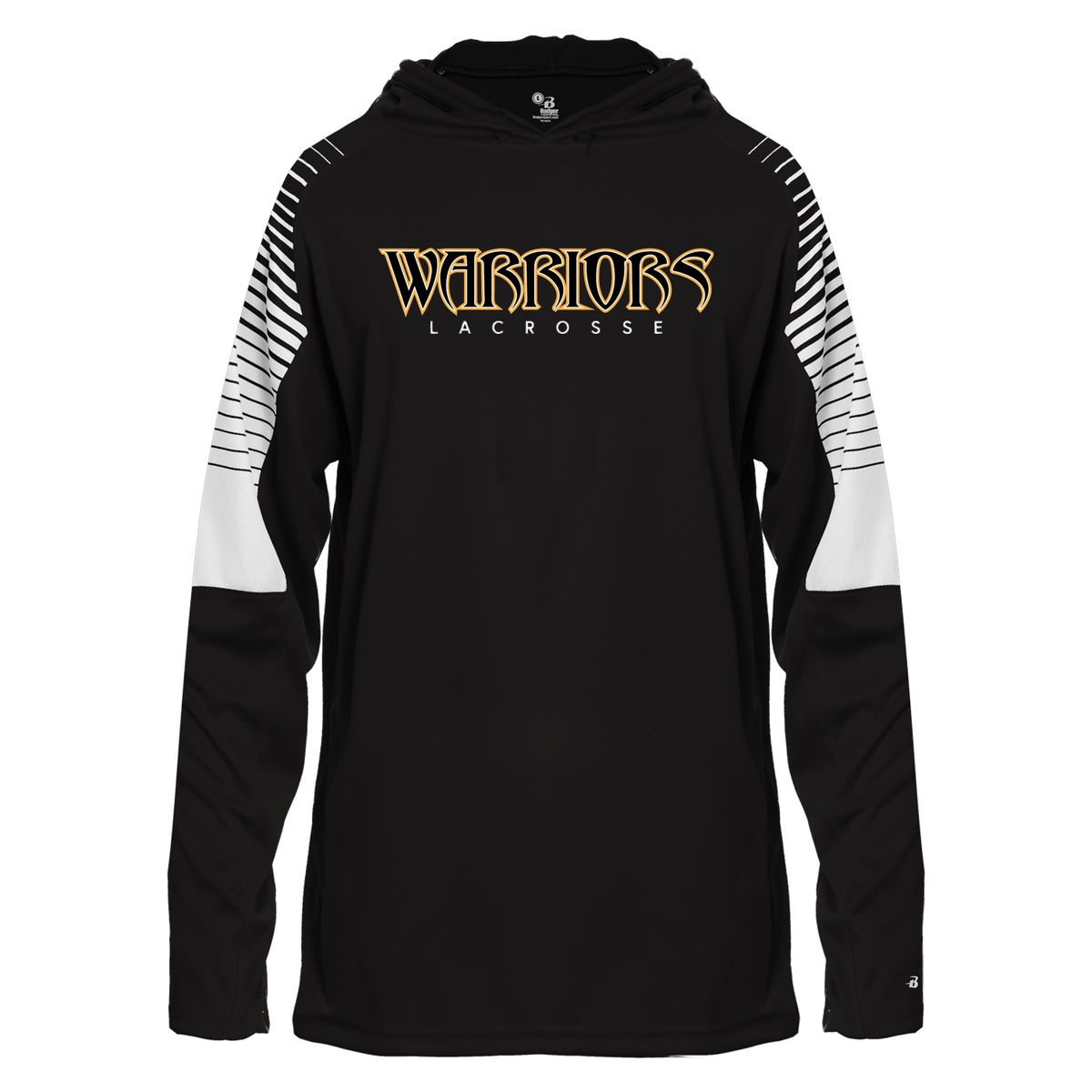 Upper Township Warriors Lacrosse Lineup Long Sleeve Hood Tee