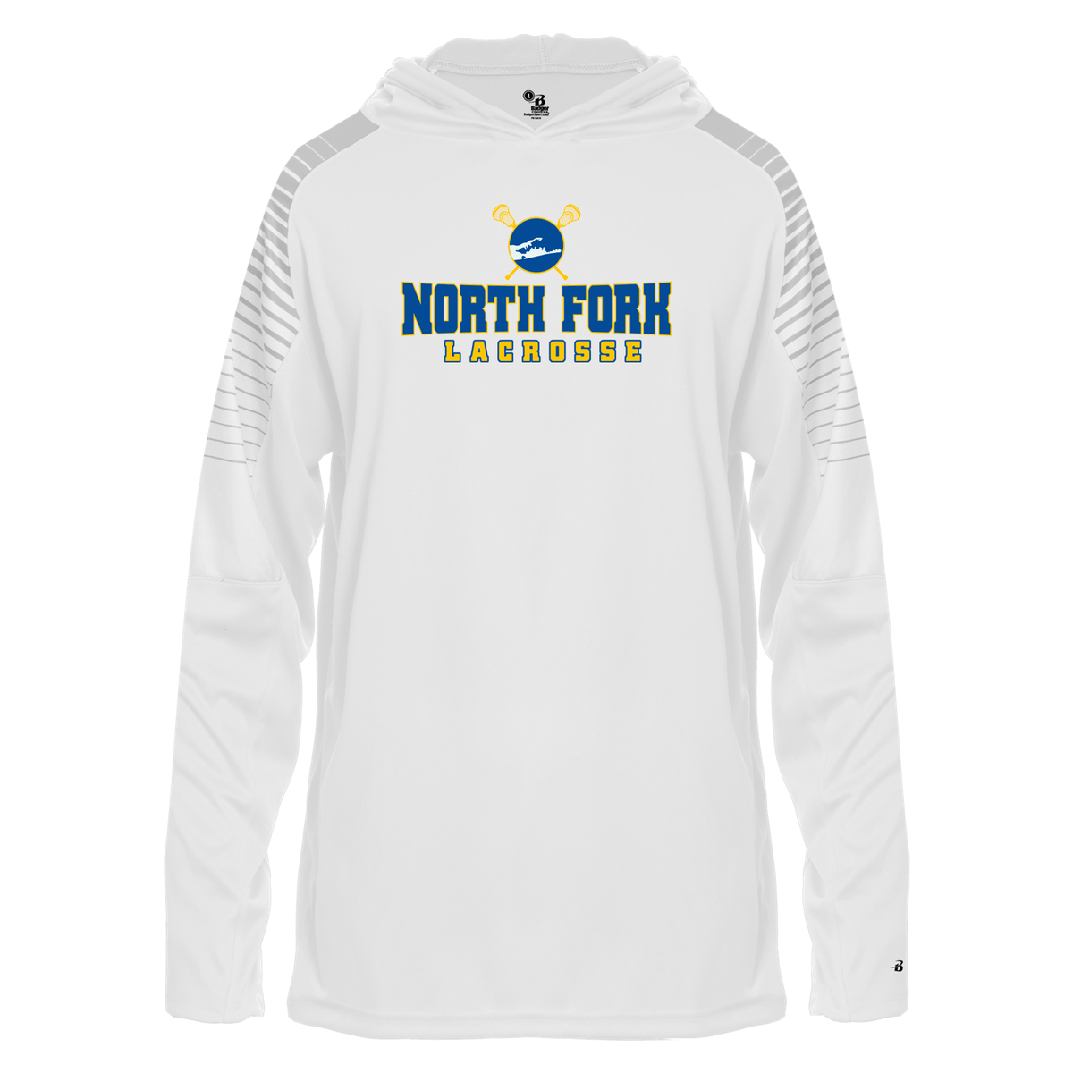 North Fork Lacrosse Lineup Long Sleeve Hood Tee