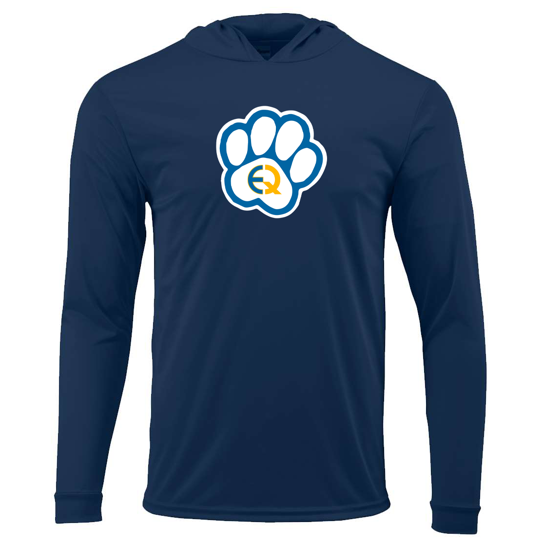 East Quogue School District Bahama Performance Hooded Long Sleeve T-Shirt