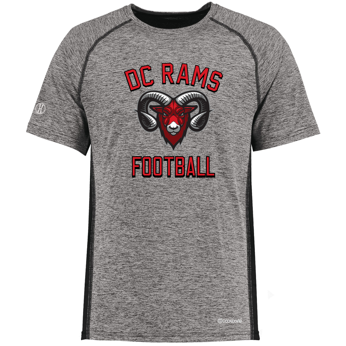 DC Rams Football Electrify Cool Core Tee