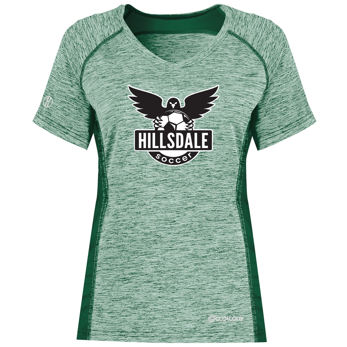 Hillsdale Soccer Ladies Electrify CoolCore Tee