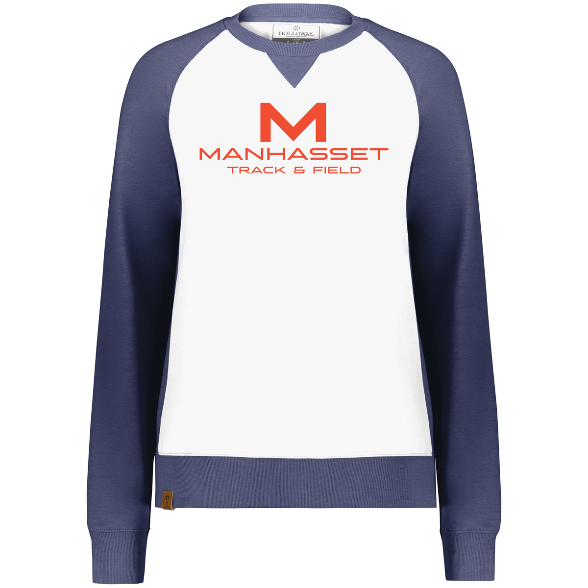 Manhasset Track & Field Ladies Ivy League Fleece Crew *SMALL "M' ON BACK NECK*