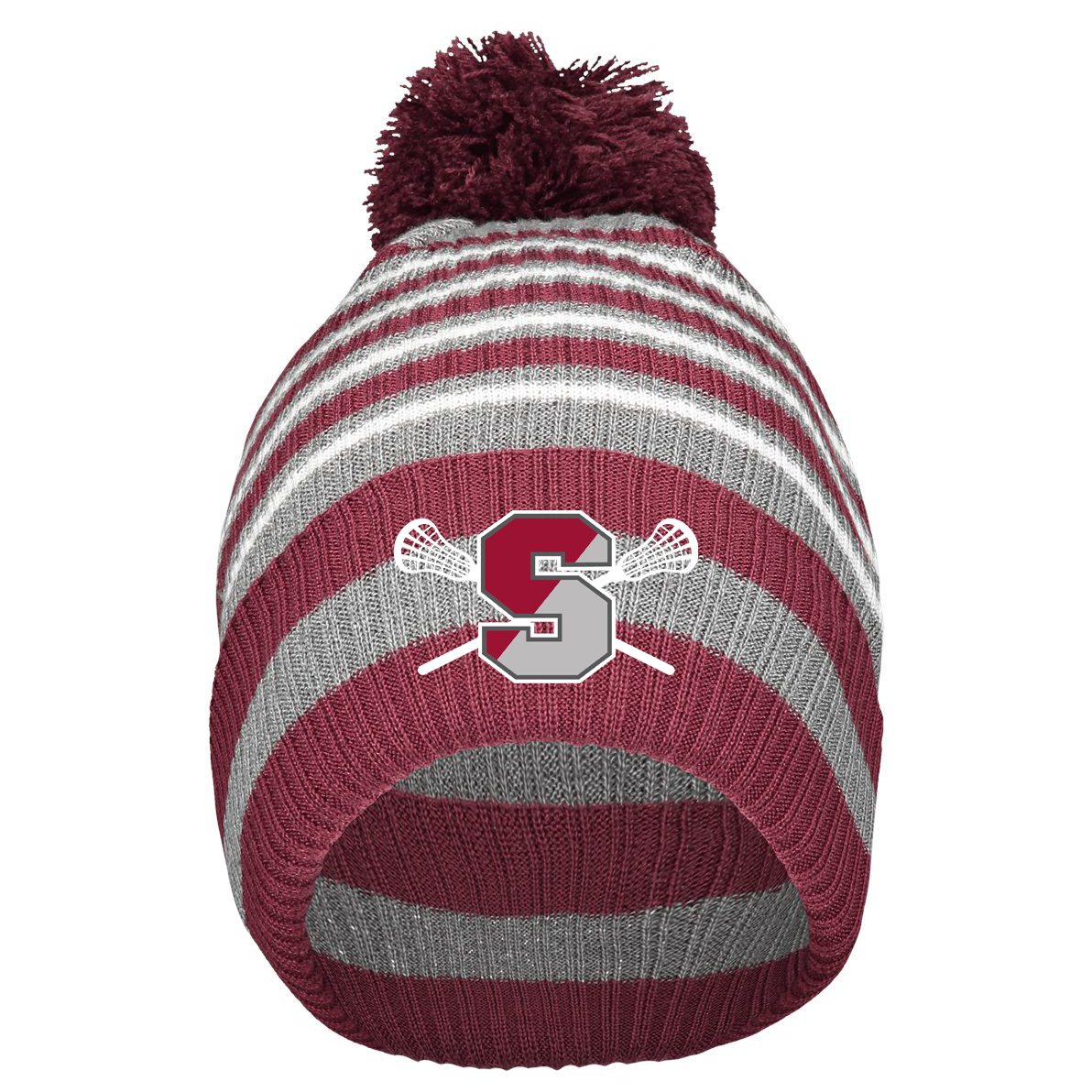 Spaulding HS Lacrosse Spirit Pom Beanie