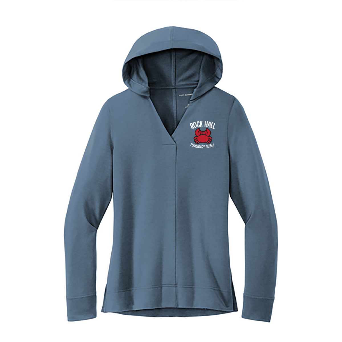 Rock Hall Elementary School Ladies Microterry Pullover Hoodie