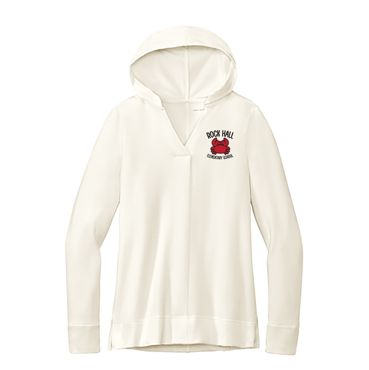 Rock Hall Elementary School Ladies Microterry Pullover Hoodie