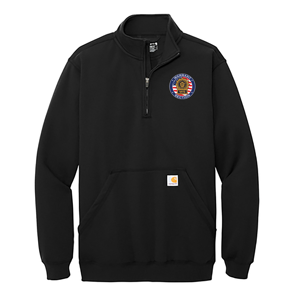 NYPD Warrant Section Carhartt 1/4 Zip Mock Neck Sweatshirt