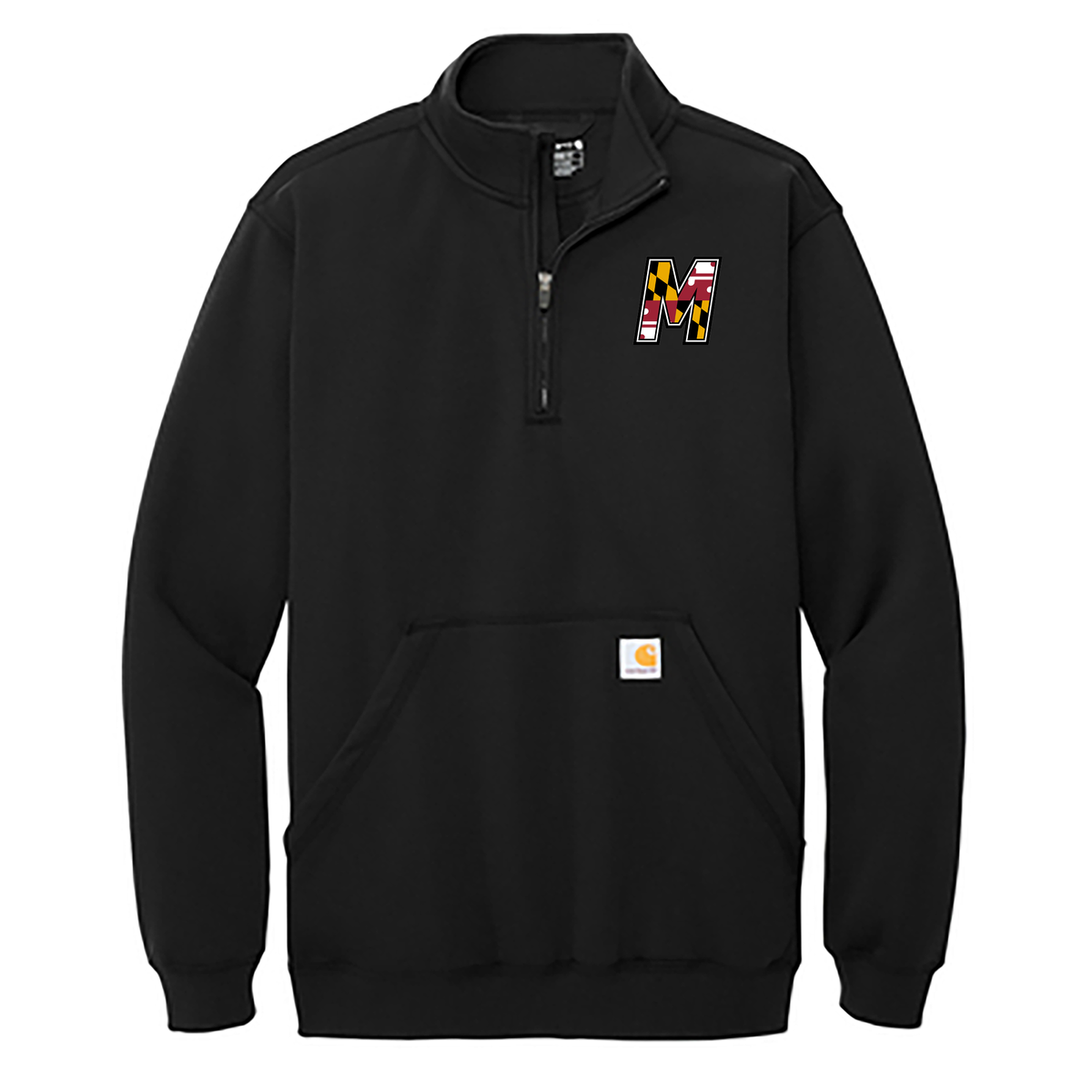 M Hockey Carhartt 1/4 Zip Mock Neck Sweatshirt