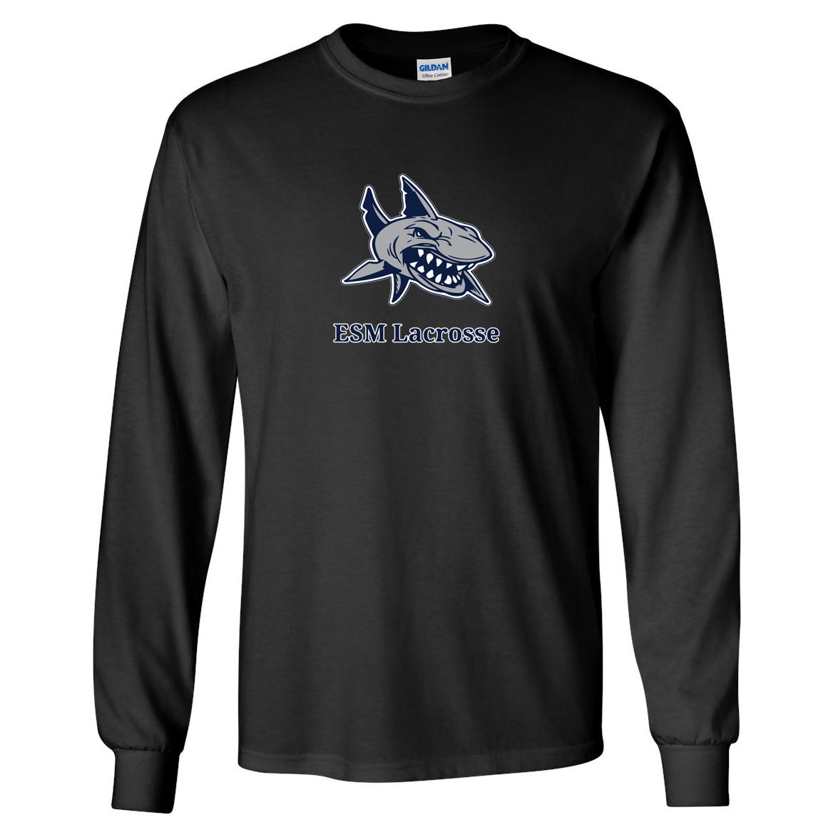 ESM Sharks Lacrosse Ultra Cotton Long Sleeve Shirt