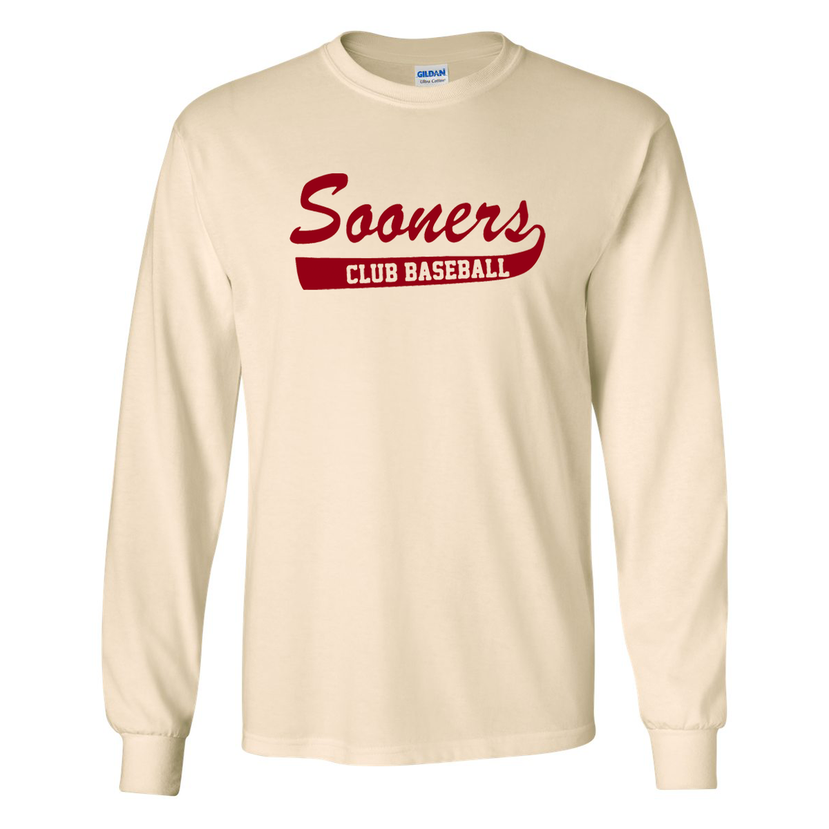 OU Club Baseball Ultra Cotton Long Sleeve Shirt