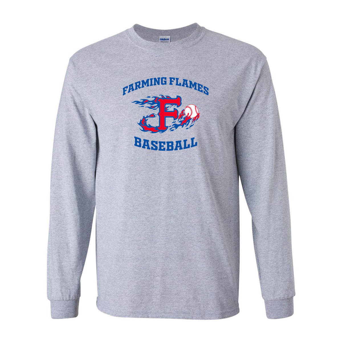 Farming Flames Baseball Club Ultra Cotton Long Sleeve Shirt