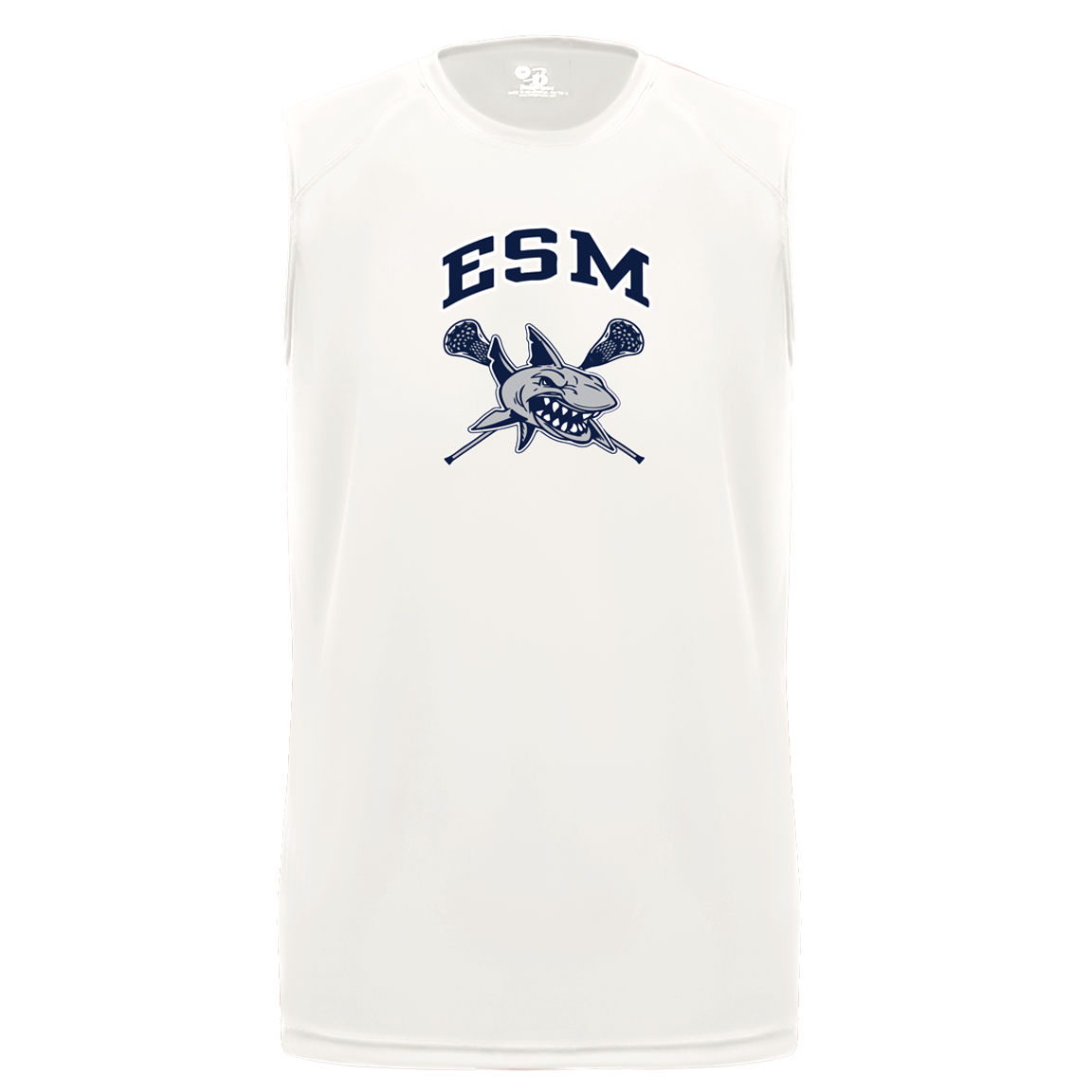 ESM Sharks Lacrosse B-Core Sleeveless Performance Tank