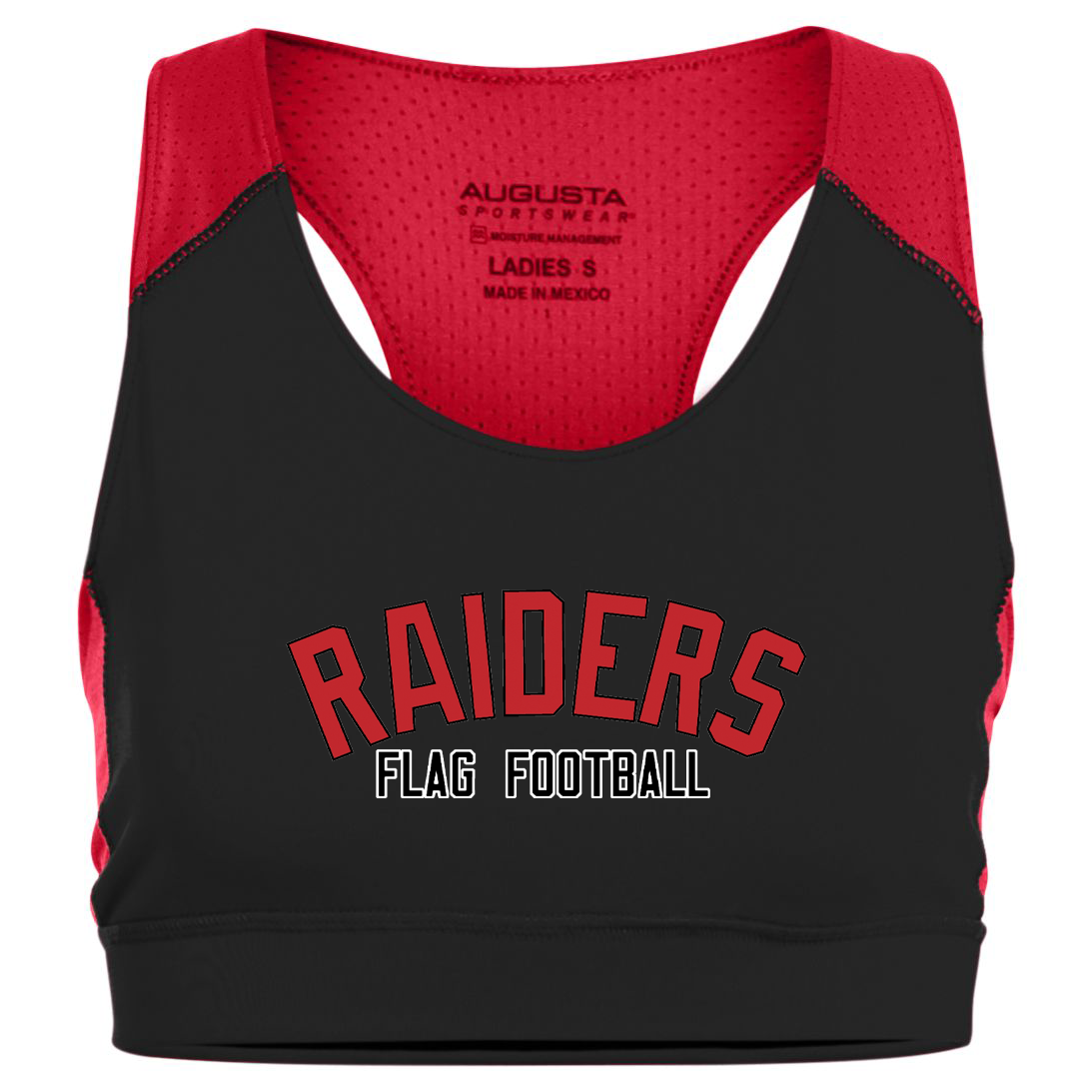 PM Raiders Flag Football Sports Bra