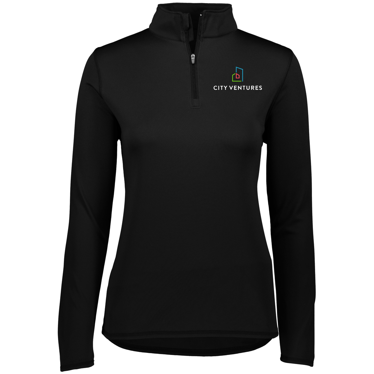 City Ventures Ladies Attain Wicking Quarterzip Pullover