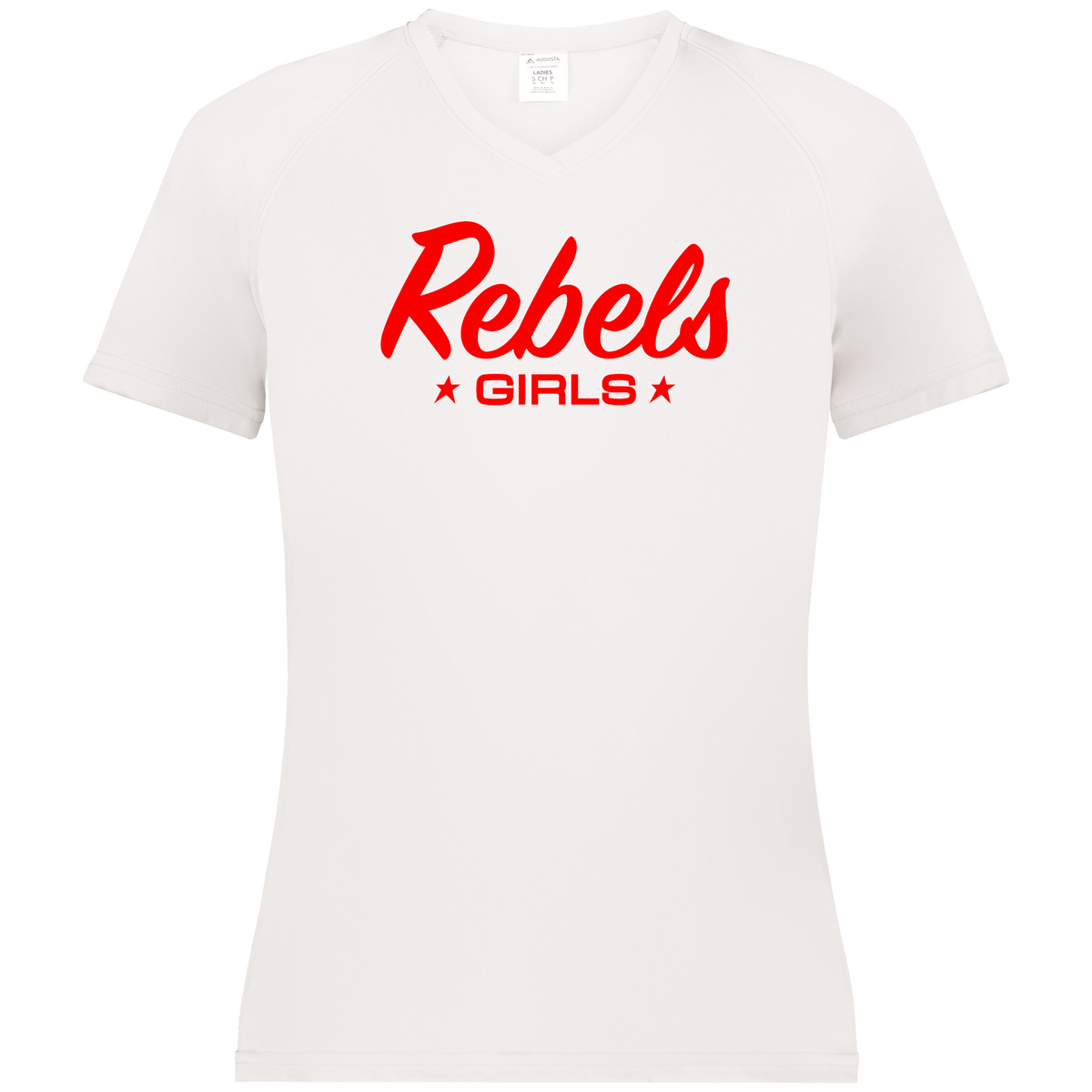 Rebels Girls Lacrosse Women's Attain Wicking V-Neck Raglan Sleeve Tee