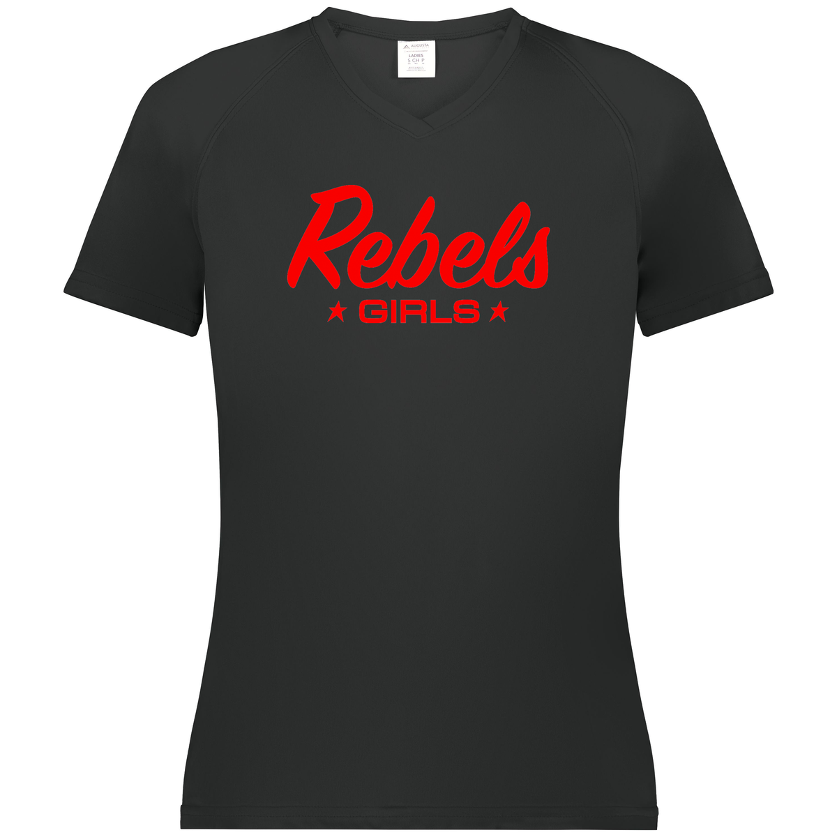 Rebels Girls Lacrosse Women's Attain Wicking V-Neck Raglan Sleeve Tee