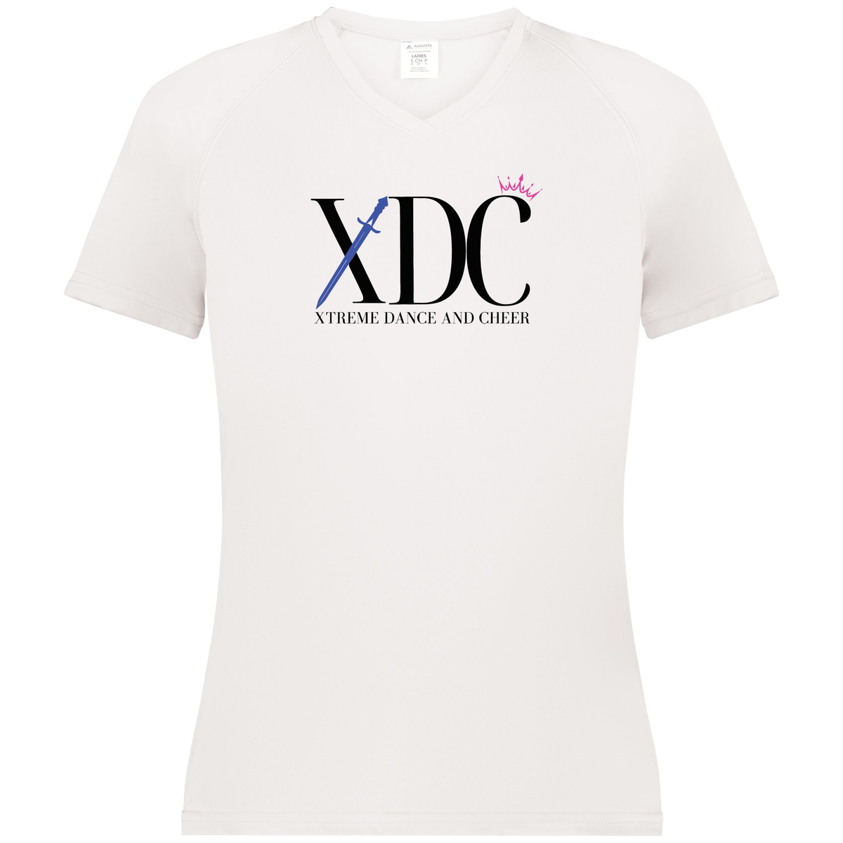 Xtreme Dance & Cheer Women's Attain Wicking V-Neck Raglan Sleeve Tee