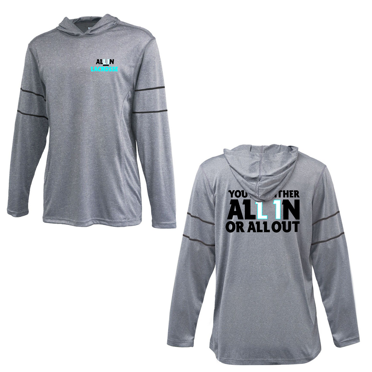 All In Lacrosse Carbon Shooter Hoodie