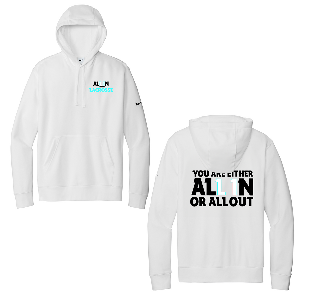 All In Lacrosse Nike Fleece Swoosh Hoodie