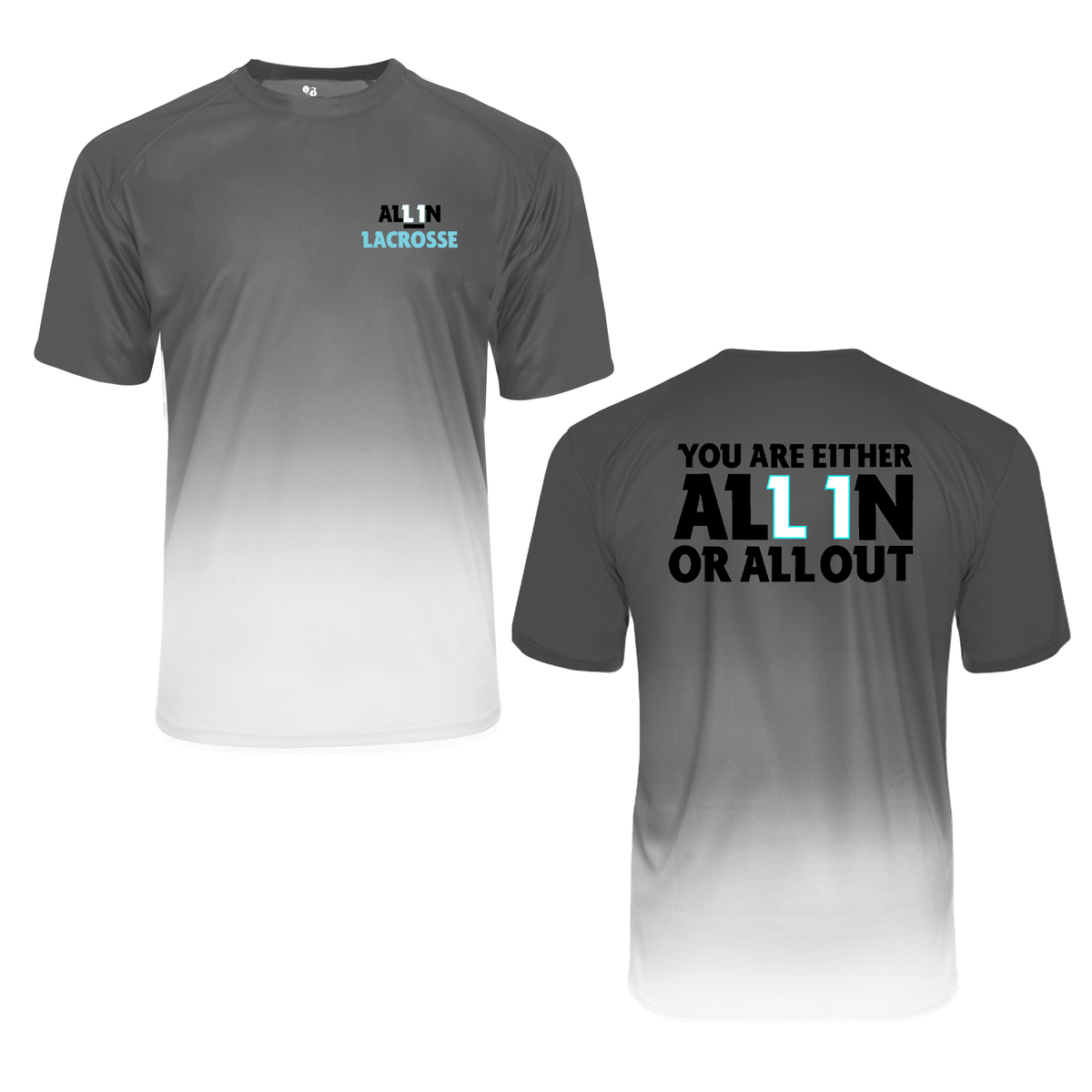 All In Lacrosse Reverse Ombre Tee