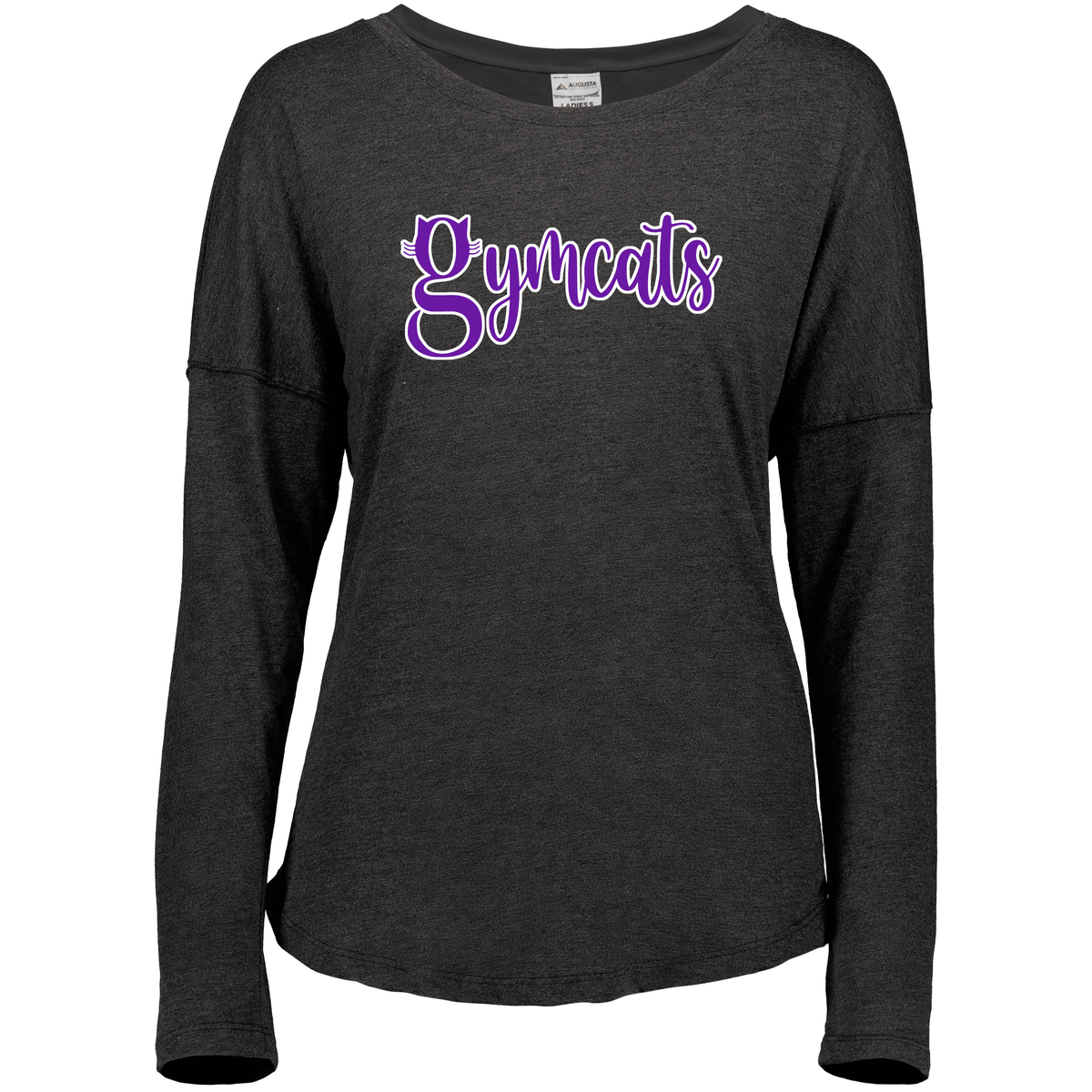 Gymcats Gymnastics Ladies Lux Tri-Blend Long Sleeve Tee