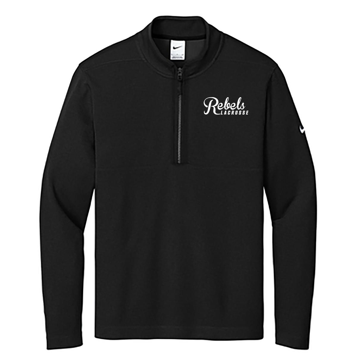 Rebels 2029 Black Nike Textured 1/2-Zip Cover-Up