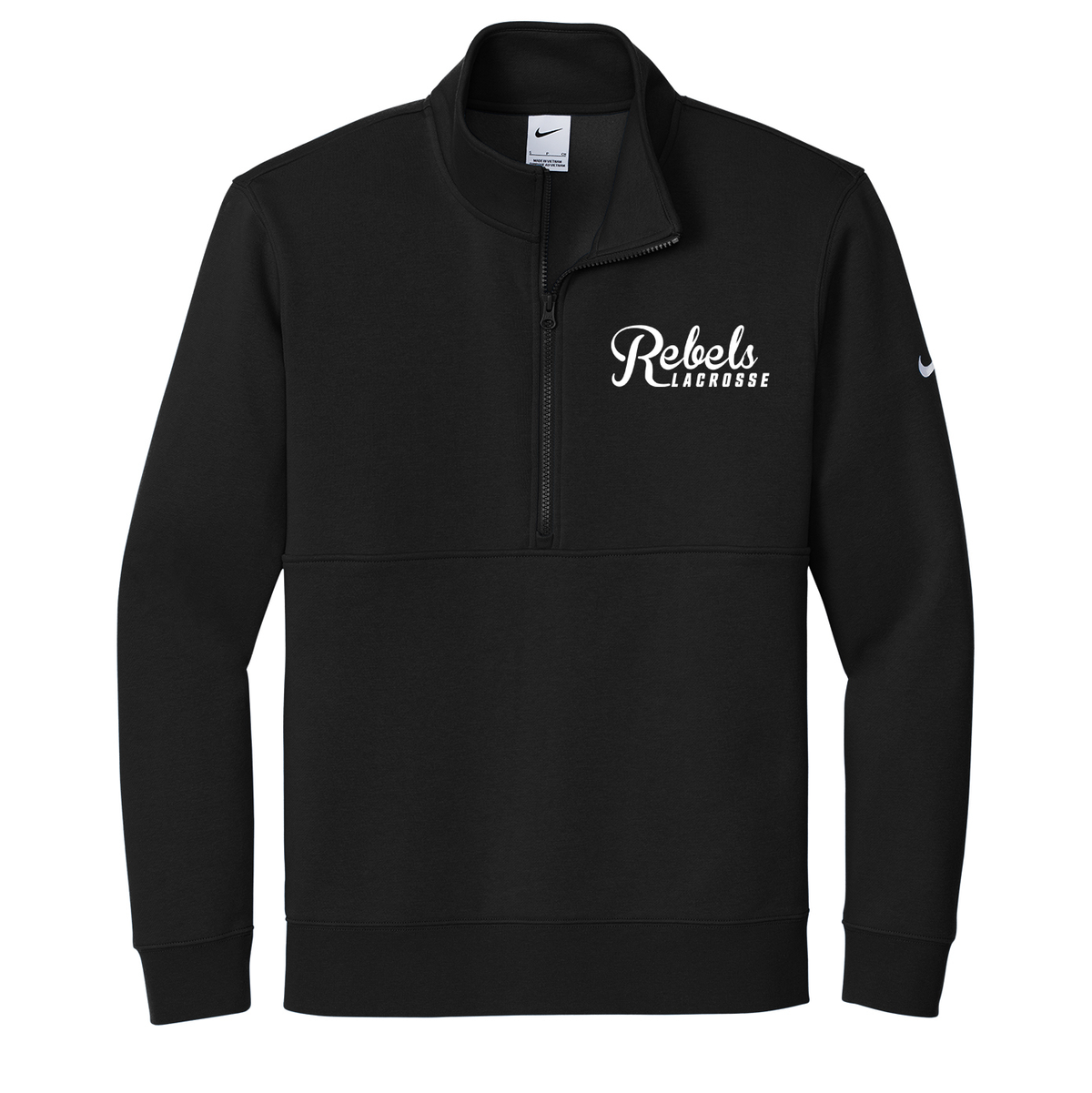 Rebels 2029 Black Nike Club Fleece 1/2-Zip