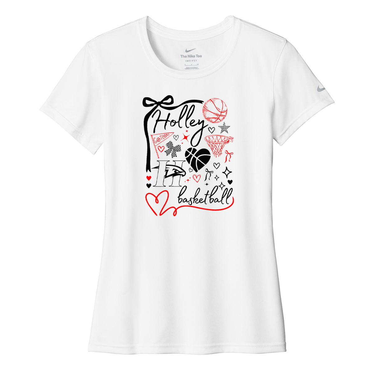 Holley Central School Girls Basketball Nike Ladies Swoosh Sleeve rLegend Tee